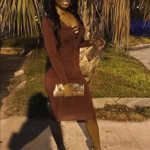 Burgundy Bodycon Dress